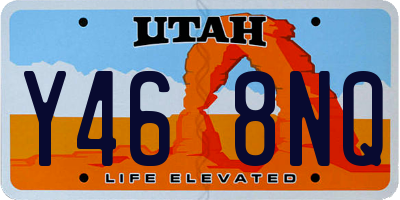 UT license plate Y468NQ