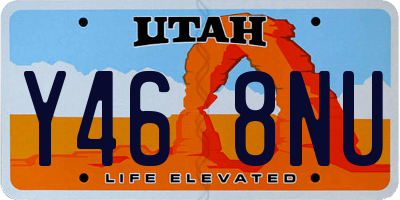 UT license plate Y468NU