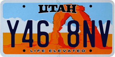 UT license plate Y468NV