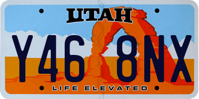 UT license plate Y468NX