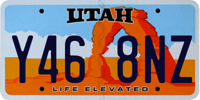 UT license plate Y468NZ