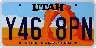 UT license plate Y468PN