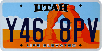 UT license plate Y468PV