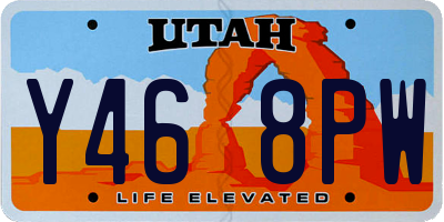UT license plate Y468PW