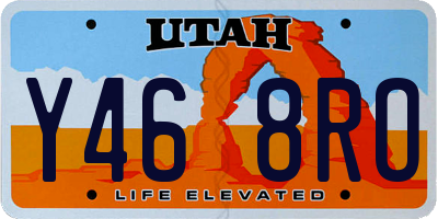 UT license plate Y468RO