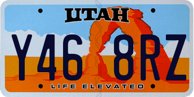 UT license plate Y468RZ