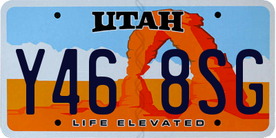 UT license plate Y468SG