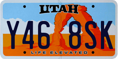 UT license plate Y468SK