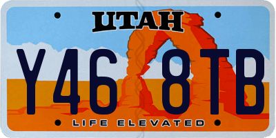 UT license plate Y468TB