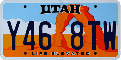 UT license plate Y468TW