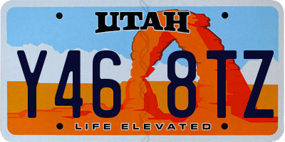 UT license plate Y468TZ