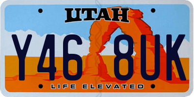 UT license plate Y468UK