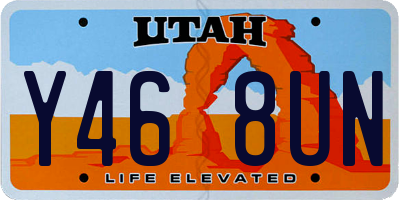 UT license plate Y468UN