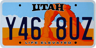 UT license plate Y468UZ