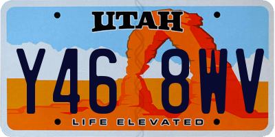 UT license plate Y468WV