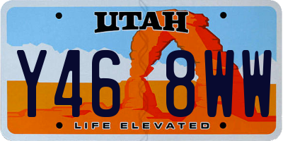 UT license plate Y468WW