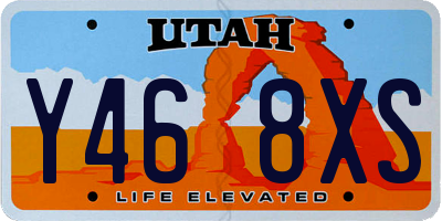 UT license plate Y468XS