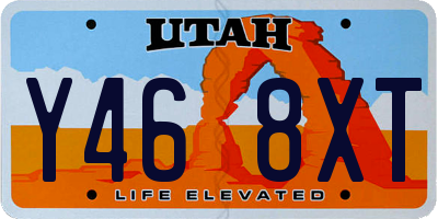 UT license plate Y468XT