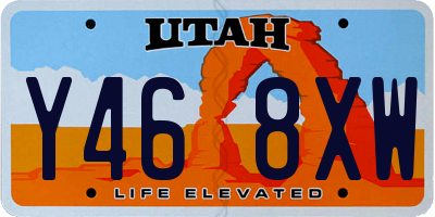 UT license plate Y468XW