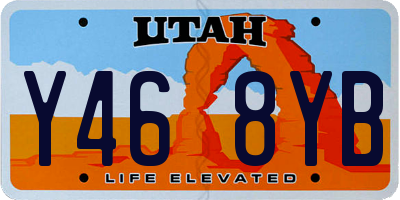 UT license plate Y468YB