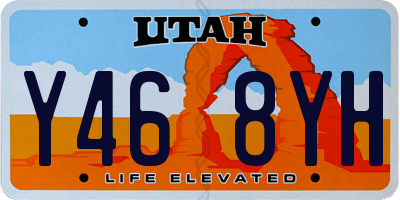 UT license plate Y468YH