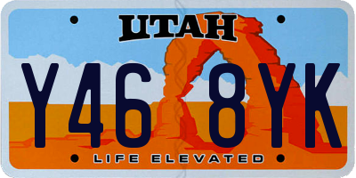 UT license plate Y468YK