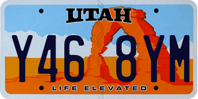 UT license plate Y468YM
