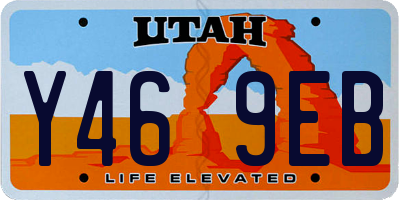 UT license plate Y469EB