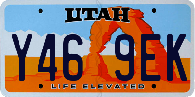 UT license plate Y469EK