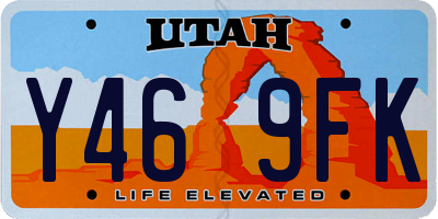 UT license plate Y469FK