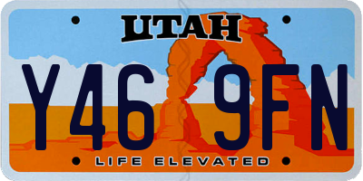 UT license plate Y469FN