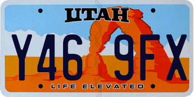 UT license plate Y469FX