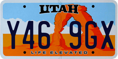 UT license plate Y469GX