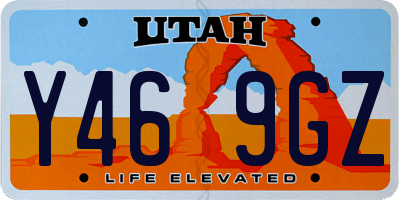 UT license plate Y469GZ