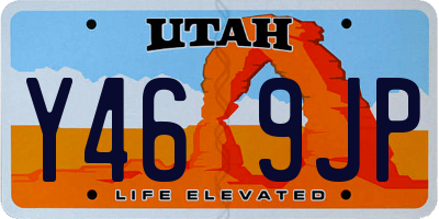 UT license plate Y469JP