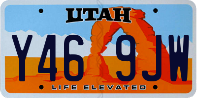 UT license plate Y469JW