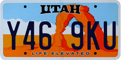 UT license plate Y469KU