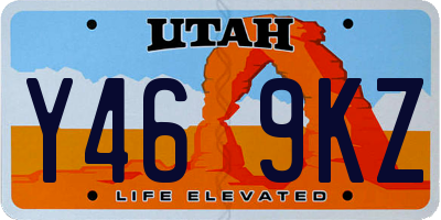 UT license plate Y469KZ