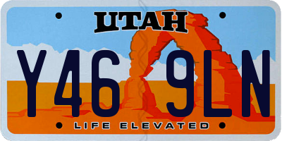 UT license plate Y469LN