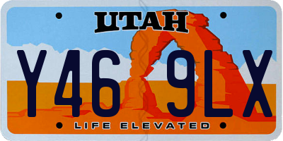 UT license plate Y469LX