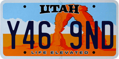 UT license plate Y469ND