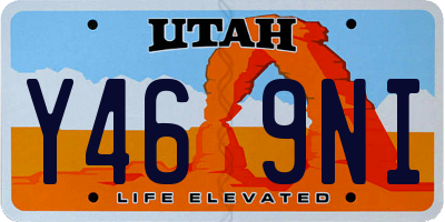 UT license plate Y469NI