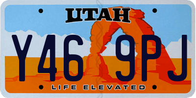 UT license plate Y469PJ
