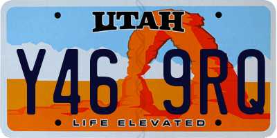 UT license plate Y469RQ