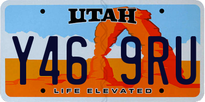 UT license plate Y469RU
