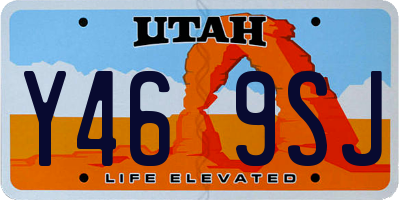 UT license plate Y469SJ