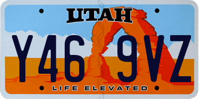 UT license plate Y469VZ