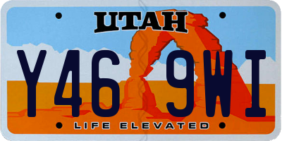 UT license plate Y469WI