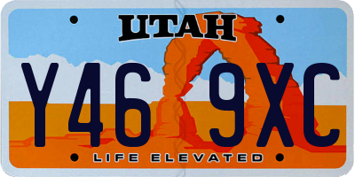 UT license plate Y469XC