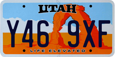 UT license plate Y469XF